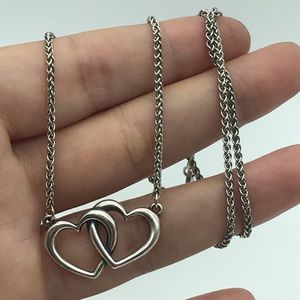 James Avery Double Heart Linked Necklace